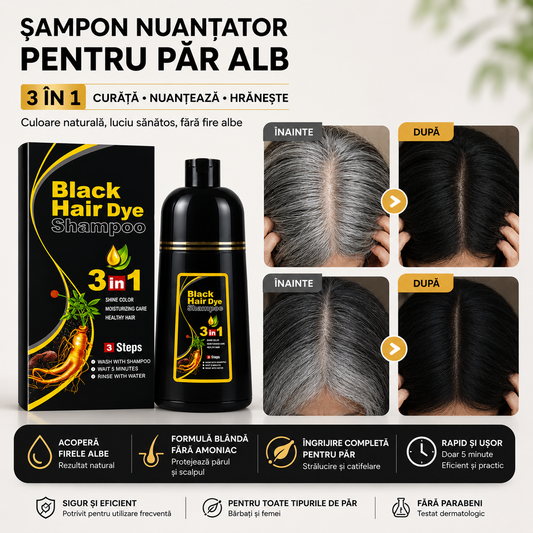 PărTânăr™ Șampon 3 în 1 Colorarea Părului și Acoperirea Părului Gri 1 Kg