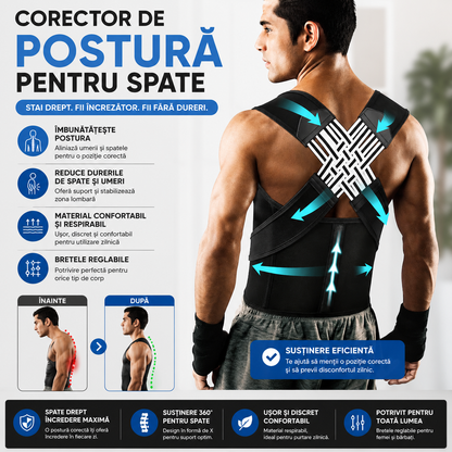 StaiDrept - Corector de Spate Universal Reglabil + 1 Cadou