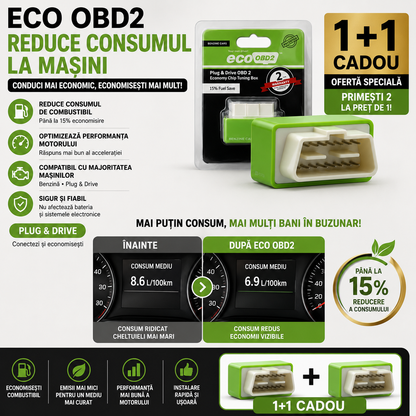StopConsum - OBD2 ce Reduce Consumul de Carburant + 1 Cadou