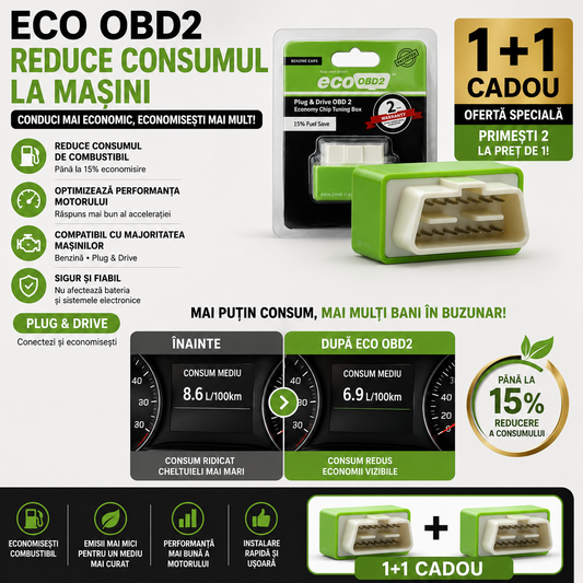 StopConsum - OBD2 ce Reduce Consumul de Carburant + 1 Cadou