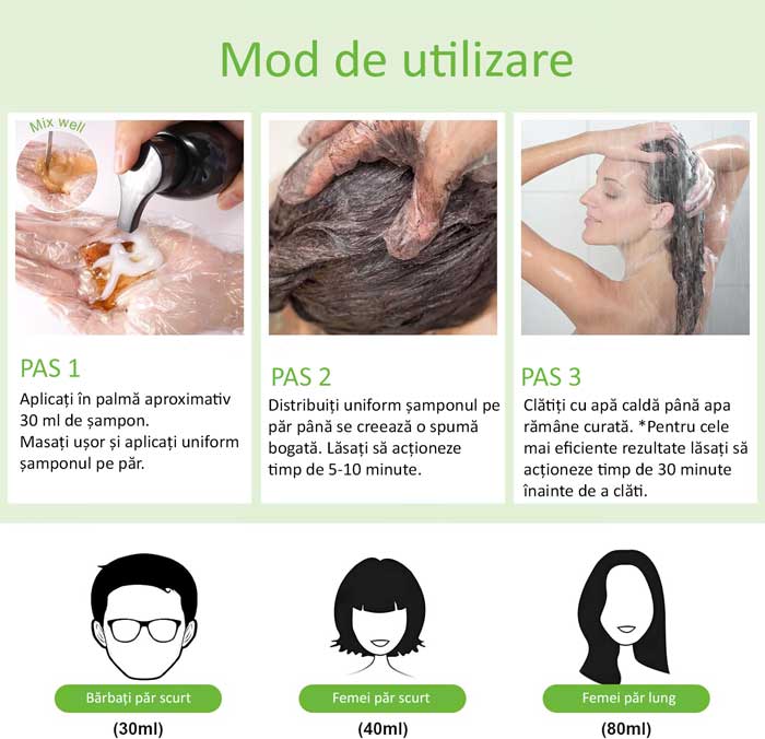PărTânăr™ Șampon 3 în 1 Colorarea Părului și Acoperirea Părului Gri 1 Kg